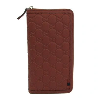 Gucci Ssima Red Leather Wallet  ()