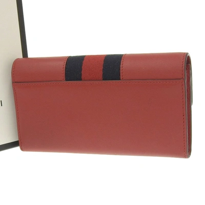 Gucci Red Leather Wallet  ()