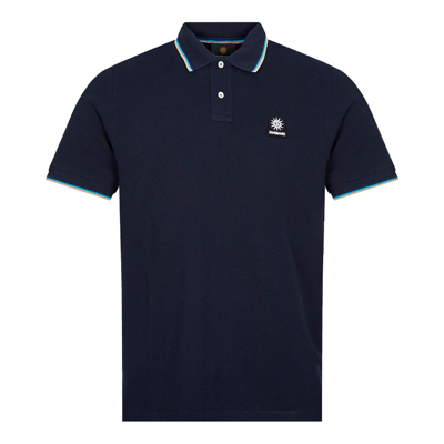 Sandbanks Tipped Polo Shirt In Blue