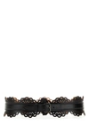 Alaïa Thin Openwork Corset Belt In Noir