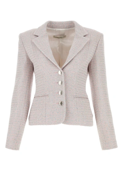 Alessandra Rich Jackets And Vests In Light Blue-pink