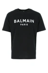 Balmain Black T-shirt For Kids With Logo In Noirblanc