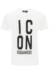 Dsquared2 Dsq2 Icon Logo Cool Fit Ss Tshirt Wht In White