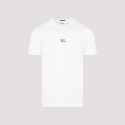 C.p. Company Logo-print Cotton T-shirt In Gauze White