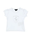 Ferrari Newborn Girl T-shirt White Size 3 Cotton, Elastane In White