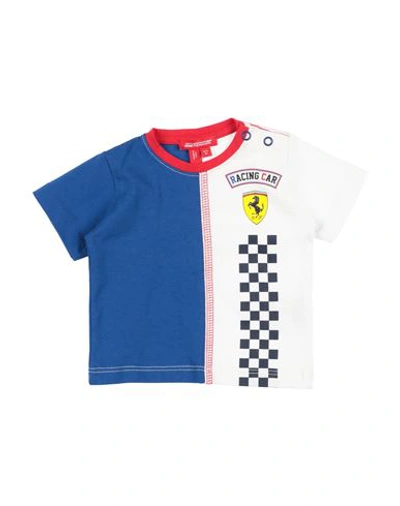 Scuderia Ferrari Babies'  Newborn Boy T-shirt Blue Size 3 Cotton