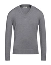 Filippo De Laurentiis Man Sweater Grey Size 38 Merino Wool