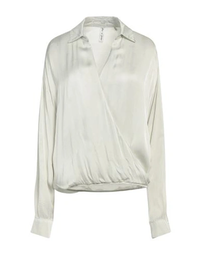 Guess Woman Top Light Grey Size M Viscose, Silk In Grey