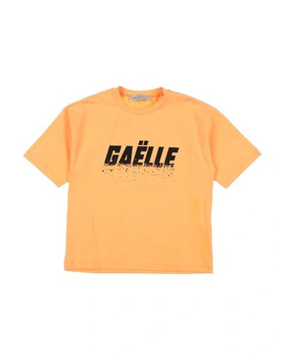 Gaelle Paris Babies' Gaëlle Paris Toddler Boy T-shirt Apricot Size 4 Cotton, Elastane In Orange
