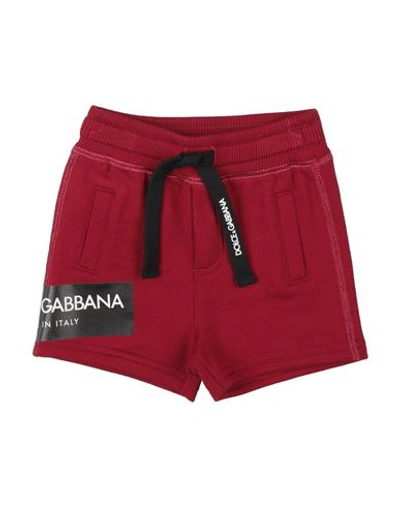 Dolce & Gabbana Babies'  Newborn Boy Shorts & Bermuda Shorts Brick Red Size 3 Cotton