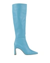Liu •jo Woman Boot Azure Size 7 Textile Fibers In Blue