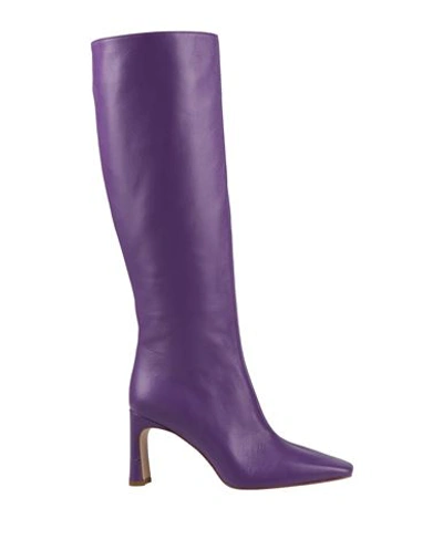 Liu •jo Woman Boot Purple Size 9 Textile Fibers In Purple