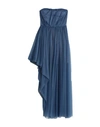 Siste's Woman Mini Dress Slate Blue Size L Polyester, Cotton, Elastane