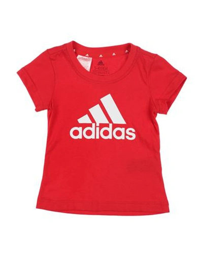 Adidas Originals Babies' Adidas Toddler Boy T-shirt Red Size 4 Cotton, Elastane