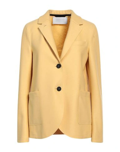 Harris Wharf London Woman Suit Jacket Yellow Size 8 Virgin Wool