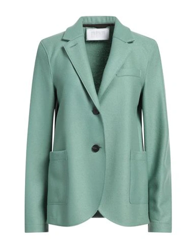 Harris Wharf London Woman Suit Jacket Sage Green Size 8 Virgin Wool