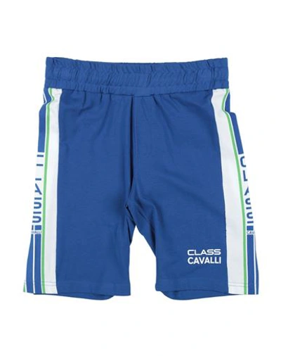 Roberto Cavalli Junior Babies'  Toddler Boy Shorts & Bermuda Shorts Blue Size 6 Cotton, Elastane