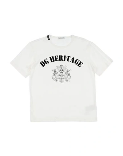 Dolce & Gabbana Babies'  Toddler Boy T-shirt White Size 5 Cotton