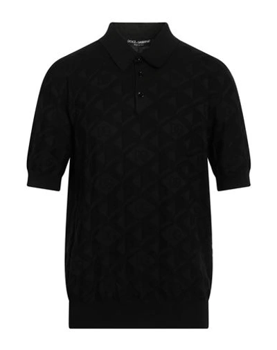 Dolce & Gabbana Poloshirt Aus Seide In Black