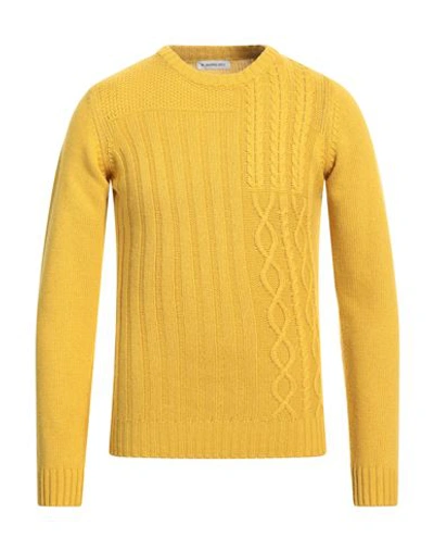 Manuel Ritz Man Sweater Yellow Size S Polyamide, Wool, Viscose, Cashmere