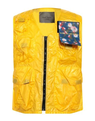 Frankie Morello Man Jacket Yellow Size Xl Polyamide