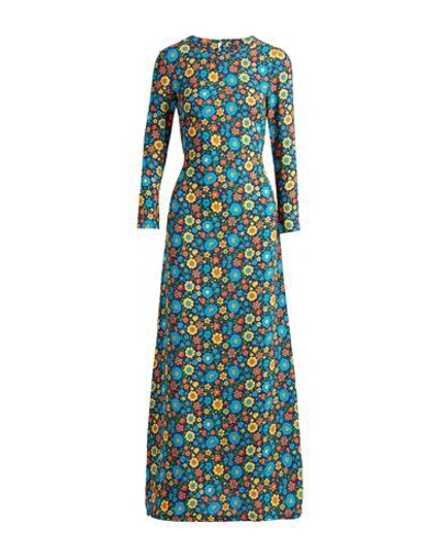 8 By Yoox Long Dresses In Navy Blue