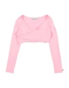 Patrizia Pepe Babies'  Toddler Girl Wrap Cardigans Pink Size 6 Viscose, Elastane