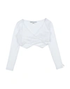 Patrizia Pepe Babies'  Toddler Girl Wrap Cardigans White Size 4 Viscose, Elastane