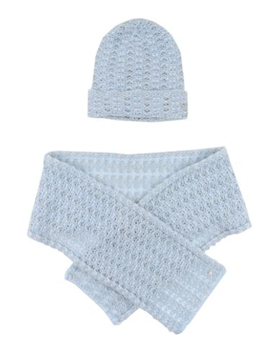 Emporio Armani Babies'  Toddler Girl Accessories Set Sky Blue Size 7 Virgin Wool, Polyamide, Metallic Fiber