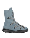 Mich E Simon Woman Ankle Boots Sky Blue Size 11 Soft Leather In Blue