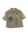 Dolce & Gabbana Toddler Boy Shirt Military Green Size 4 Cotton, Elastane In Green