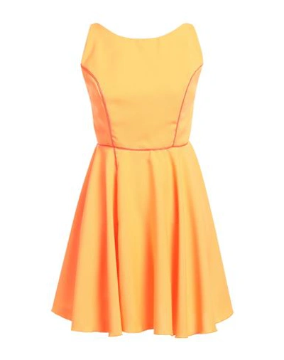 Feleppa Woman Short Dress Orange Size 6 Polyester