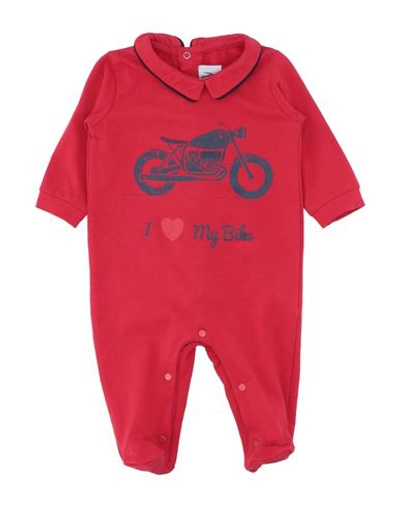 My Collection Newborn Boy Baby Jumpsuits & Overalls Red Size 0 Cotton, Elastane