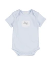 Nanán Newborn Girl Baby Bodysuit Sky Blue Size 3 Cotton, Elastane