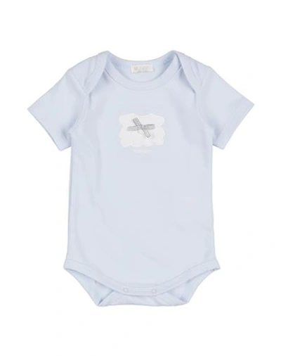 Nanán Newborn Girl Baby Bodysuit Sky Blue Size 3 Cotton, Elastane
