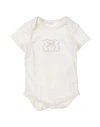 Nanán Newborn Girl Baby Bodysuit Cream Size 3 Cotton, Elastane In White