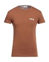 Berna Man T-shirt Brown Size S Cotton