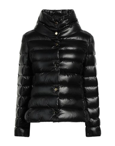 Annie P . Woman Down Jacket Black Size 10 Polyamide