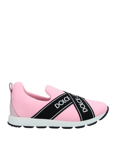 Dolce & Gabbana Babies'  Toddler Girl Sneakers Pink Size 10c Polyamide, Polyurethane, Polyester, Elastane