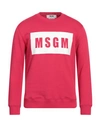 Msgm Man Sweatshirt Garnet Size Xl Cotton In Red