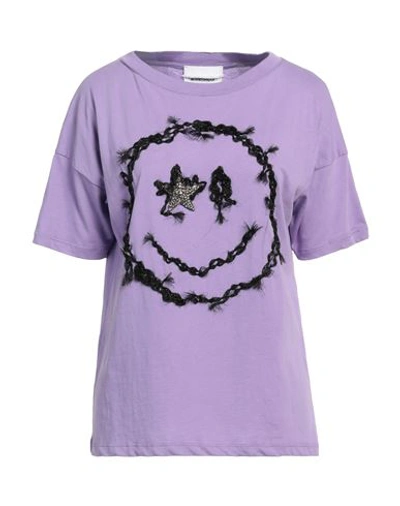 Brand Unique Woman T-shirt Purple Size 0 Cotton