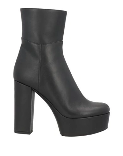 Ilio Smeraldo Woman Ankle Boots Black Size 10 Soft Leather