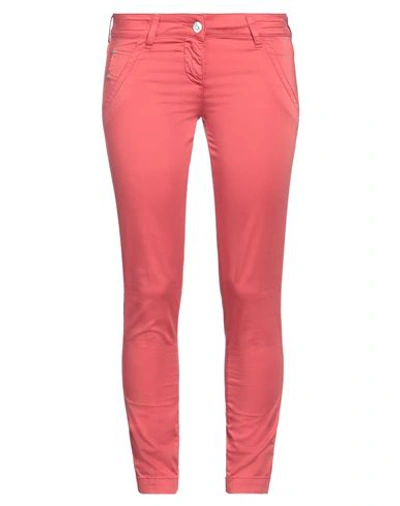 Jacob Cohёn Woman Pants Coral Size 26 Cotton, Elastane In Red