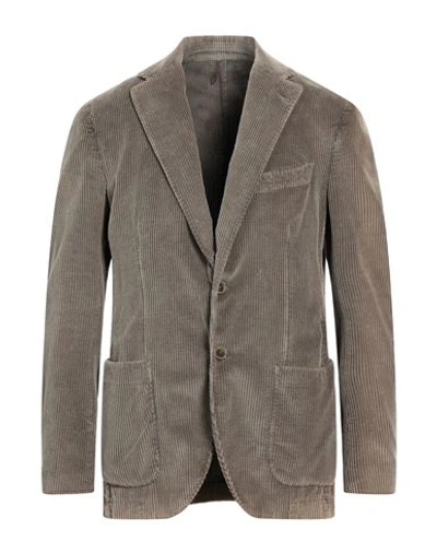 Santaniello Man Suit Jacket Grey Size 44 Cotton In Grey