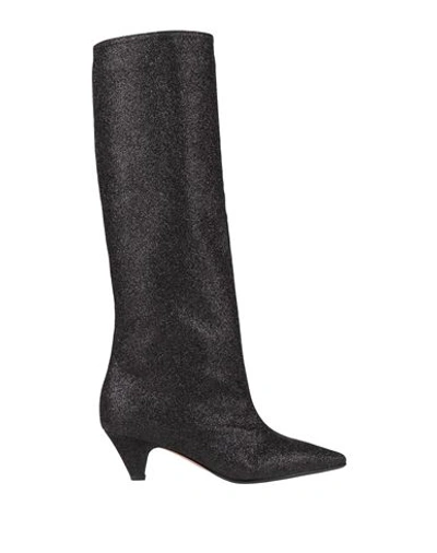 Anna F . Woman Knee Boots Black Size 7 Soft Leather