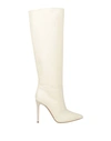 Paris Texas Woman Knee Boots Cream Size 9.5 Soft Leather In White