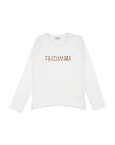 Fracomina Mini Babies'  Toddler Girl T-shirt White Size 4 Cotton, Elastane