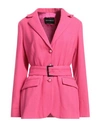 Emporio Armani Woman Suit Jacket Fuchsia Size 10 Virgin Wool In Pink