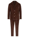 Santaniello Man Suit Dark Brown Size 40 Cotton