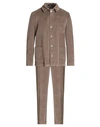 Santaniello Man Suit Cocoa Size 42 Cotton In Brown